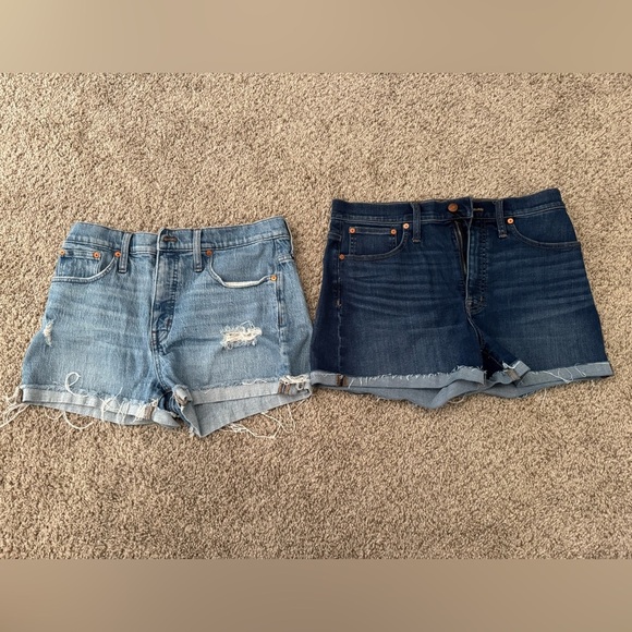 Madewell Pants - Set Lot Bundle Of Madewell Blue Jean denim Shorts Womens Size 30 Dark/light Wash